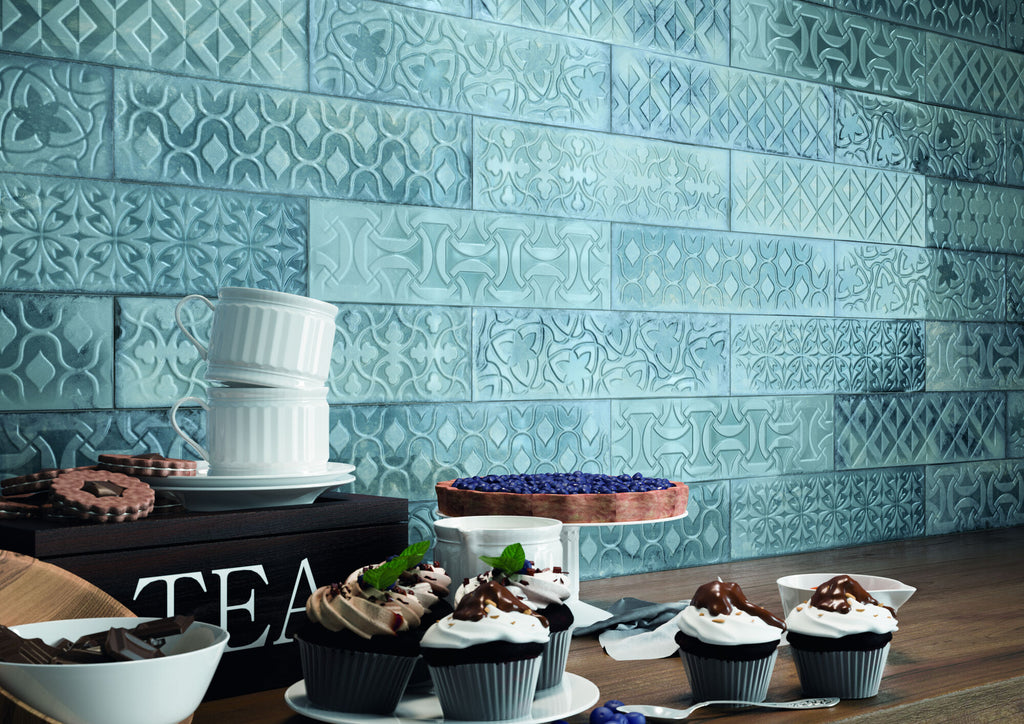Relieve Blue Comp Drop Relieve Blue 7.5x30cm – Mazzanna Tiles