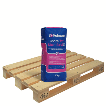 Kelmore MoreFlex Grey Standard Set Adhesive S1 20kg Pallet (48 Bags)