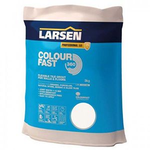 Larsen Colourfast 360 Silver Grey Flexible Wall And Floor Grout 3kg 